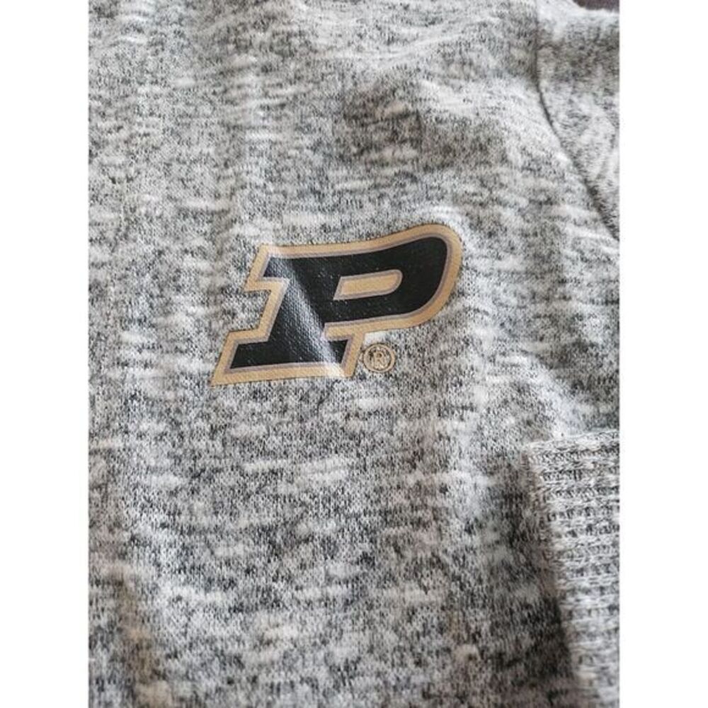 Purdue Women's‎ Knit Long Sleeve Cardigan W Pockets Gray Size S